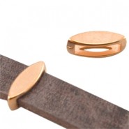 DQ metal slider oval for 10mm leather Rosegold